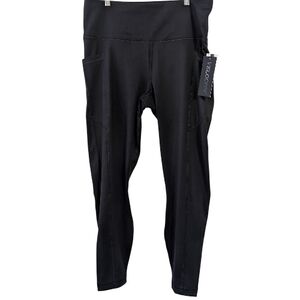 VELOCITY ACTIVE WOMEN'S BLACK STRETCH SERENA ANKLE TIGHT SIZE 1X